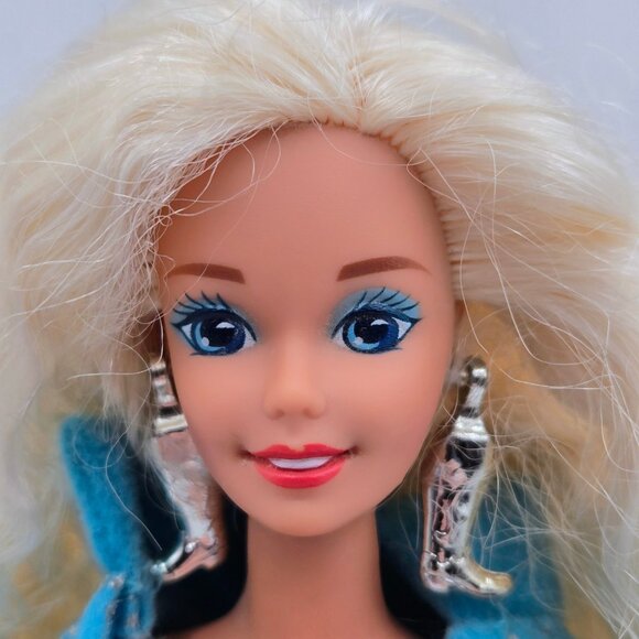 Vintage 1993 Western Stampin’ Barbie Doll Original Outfit Blue 10293 Mattel Read - Picture 2 of 16